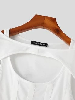 Mens Solid Cutout Tank T-shirt Two Pieces Outfits 15 Mens Solid Cutout Tank T-shirt Two Pieces Outfits -Incerun Shop aef8f097 7838 417d b6cd 59ac5e516000