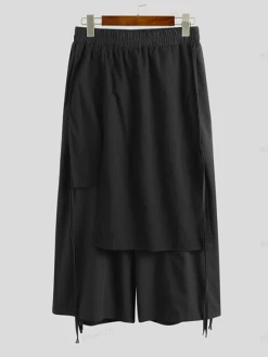 Men Gothic Punk Hippie Asymmetric Harem Pants -Incerun Shop b0f08798 2184 4683 accc f82c379063e3