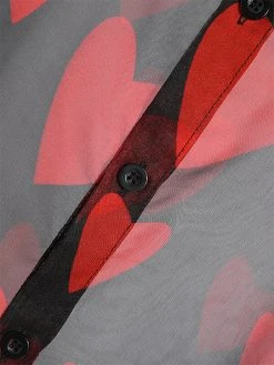 Mens Heart Print See Through Long Sleeve Shirt -Incerun Shop b2d1bb4e 0f61 425b 9b71 c5f7ce27a6f8