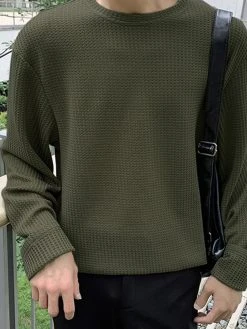 Mens Knit Draping Loose Long-sleeved T-Shirts -Incerun Shop b360a1f5 3f51 45a1 a030 b0e2153eacac