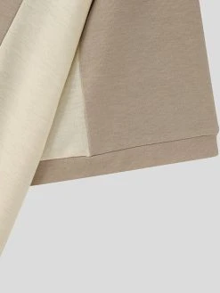 Mens Two Tone Colorblock Knitted Pullover T-Shirt -Incerun Shop b38a6405 b44d 4ebe 97b1 1c974c1e1bc8