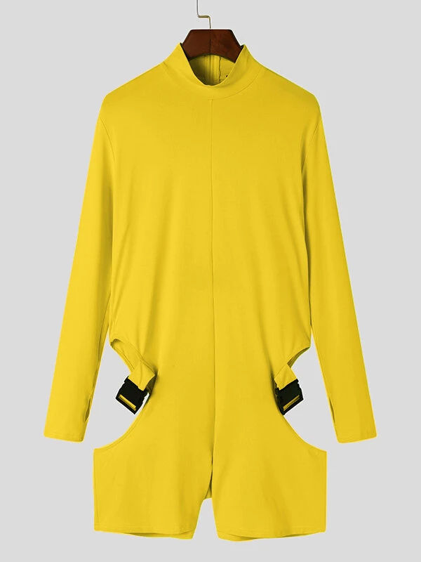 Mens Cutout High Neck Long Sleeve Boxer Jumpsuit 9 Mens Cutout High Neck Long Sleeve Boxer Jumpsuit - Image 7