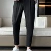 Mens Solid Pleated Snap Button Waist Casual Pants 1 Mens Solid Pleated Snap Button Waist Casual Pants -Incerun Shop b436f043 7456 4b9f a0af 518b29c05dbc