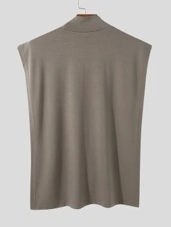 Mens Turtleneck Sexy Side Cutout Vest Shawl -Incerun Shop b4544519 7f96 4f1b 9feb d85d8e50898d