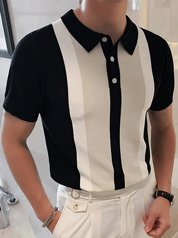 Mens Japan Contrast Patchwork Short Sleeve Shirt 4 Mens Japan Contrast Patchwork Short Sleeve Shirt - Image 2