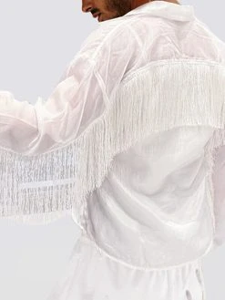 Mens See Through Fringe Shirt