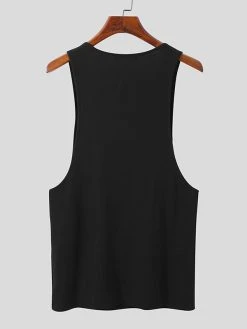 Mens Chain Lace Up V-Neck Tank Top -Incerun Shop bc10274b b6c2 488d 9ff0 e254e8285a64