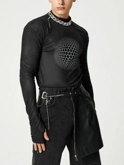 Mens Print Long Sleeve Half-collar T-shirt 14 Mens Print Long Sleeve Half-collar T-shirt -Incerun Shop bc4b11b7 8e6c 4ccb 9a9f 702a74703c18