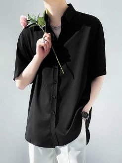 Mens Wrinkle Free Button Down Shirt -Incerun Shop bccd344d 7185 4e3f 881b d624b6c9802c