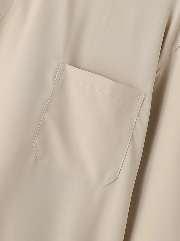 Mens Solid Stand Collar Wrap Design Long Sleeve Shirt 10 Mens Solid Stand Collar Wrap Design Long Sleeve Shirt - Image 8