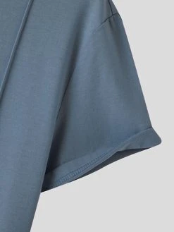 Mens Solid Pintuck Detail Crew Neck Short Sleeve T-Shirt 16 Mens Solid Pintuck Detail Crew Neck Short Sleeve T-Shirt -Incerun Shop bdce06aa d41e 42eb babf f5fa33344b36