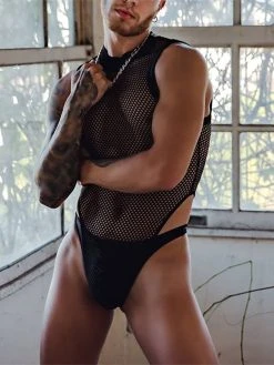 Mens Sexy Solid Hollow Mesh Sleeveless Triangle Jumpsuit 17 Mens Sexy Solid Hollow Mesh Sleeveless Triangle Jumpsuit -Incerun Shop bf64739f 68f5 44d2 8ecf 9c3925a2d71b