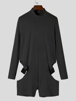 Mens Cutout High Neck Long Sleeve Boxer Jumpsuit 22 Mens Cutout High Neck Long Sleeve Boxer Jumpsuit -Incerun Shop bfde2237 e39b 4b5f 81fa c2ae116e7d9e