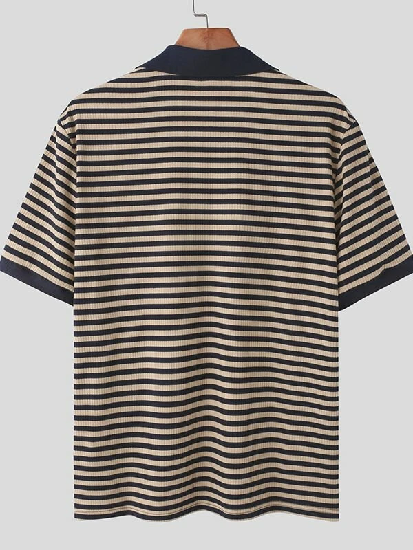 Mens Japan Striped Pattern Knit Shirt 6 Mens Japan Striped Pattern Knit Shirt - Image 4
