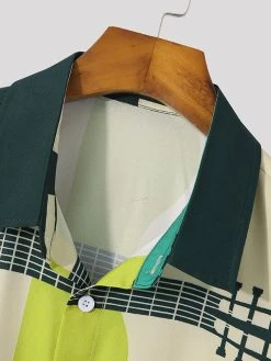 Mens Music Equipment Printed Shirt -Incerun Shop c0cd2d28 52c2 4b67 b547 02fa725847b9