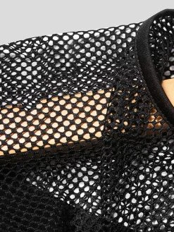 Men Sexy Patchwork Mesh Short Sleeve T-shirt -Incerun Shop c19d4f65 045e 4959 970c cc2a2eee218b