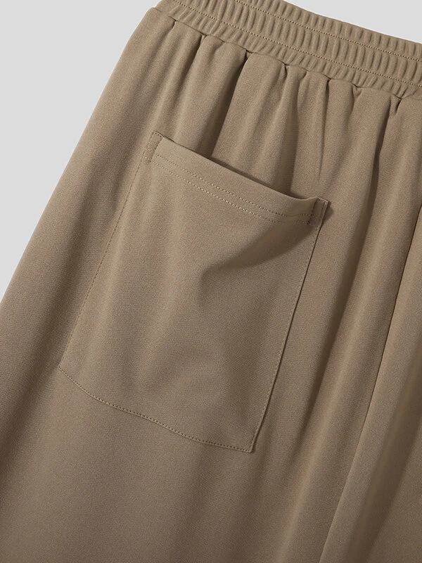 Mens Pleated Solid Casual Straight Pants 11 Mens Pleated Solid Casual Straight Pants - Image 10