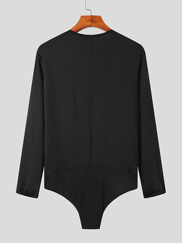 Mens Sexy Zipper Long-sleeved Triangle Jumpsuit 8 Mens Sexy Zipper Long-sleeved Triangle Jumpsuit - Image 6