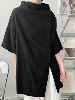 Men Side Placket Casual Half Sleeves Shirt -Incerun Shop c289b97b 8d2d 486f 9c42 9a2e3f211b8d