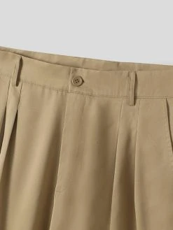 Mens Solid Pleated Casual Loose Straight Pants 15 Mens Solid Pleated Casual Loose Straight Pants -Incerun Shop c5fcad20 4896 43a1 ba9f f8b2727a75c9