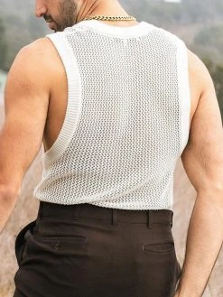 Men Casual Mesh Crochet Knit Tank Top 14 Men Casual Mesh Crochet Knit Tank Top -Incerun Shop c6d70578 d2ba 4136 b349 b0ebd9928e96