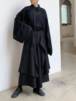 Men's Irregular Wide Leg Pants Culottes -Incerun Shop c9cc048f aa45 47c8 96d2 496ccd632bc8