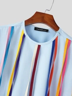 Mens Colorful Tassel Design Muslim Two Pieces Outfits -Incerun Shop c9cc7552 e72b 491a b368 632fabcd971d