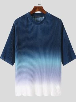 Mens Tie Dye Gradient Half Sleeve T-Shirt -Incerun Shop cb9a0c4a 7106 44ce a8e9 ff6abb1e802e