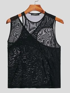 Mens Cutout Mesh See Through Tank Top 19 Mens Cutout Mesh See Through Tank Top -Incerun Shop ccf25611 66d1 4696 ba41 f789f4f8fc4c