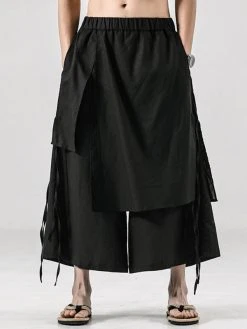 Men Gothic Punk Hippie Asymmetric Harem Pants