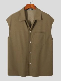 Mens Knit Textured Lapel Snap Button Sleeveless Vest 15 Mens Knit Textured Lapel Snap Button Sleeveless Vest -Incerun Shop d17a9e97 db5c 4f4b b7e9 f557502ee8c0