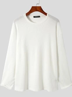 Mens Round Neck Waffle Long Sleeve T-Shirt 20 Mens Round Neck Waffle Long Sleeve T-Shirt -Incerun Shop d1e635ed 25fe 4edb a846 19be87ec3097