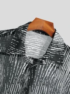 Mens Watercolor Striped Print Lapel Short Sleeve Shirt 13 Mens Watercolor Striped Print Lapel Short Sleeve Shirt -Incerun Shop d29982b5 d6ee 4177 aaf5 5b655109bb68