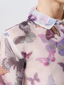 Mens Butterfly Print See Through Lapel Button Up Shirt -Incerun Shop d4a721c4 96cc 4ea0 a0d4 eb8c925c4cdc