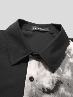 Mens Gothic Punk Patchwork Long Sleeve Shirts -Incerun Shop d4ba3d06 177b 42ba 84f5 1ec89687c791