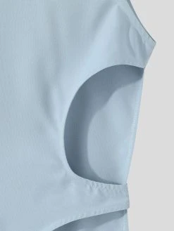 Mens Plain Cutout Sleeveless Shirt 15 Mens Plain Cutout Sleeveless Shirt -Incerun Shop d5b572a7 7c8a 4806 8086 991299917bcf