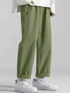 Mens Japan Solid Pocket Loose Casual Pants -Incerun Shop d5e8955a 5df5 4deb 8df4 3fd3704e2cfb