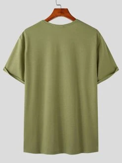 Mens Solid U-Neck Short Sleeve Loose T-Shirt 18 Mens Solid U-Neck Short Sleeve Loose T-Shirt -Incerun Shop d61c47a6 1875 4ddf b214 c20df8f22d98