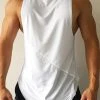 Men Solid Color Round Neck Curved Hem Vest -Incerun Shop d659f7c5 c429 49eb bfaf 0440a5bf98a6
