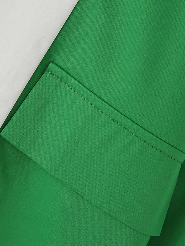 Mens Contrast Patchwork Lapel Single Breasted Casual Blazer 9 Mens Contrast Patchwork Lapel Single Breasted Casual Blazer - Image 7