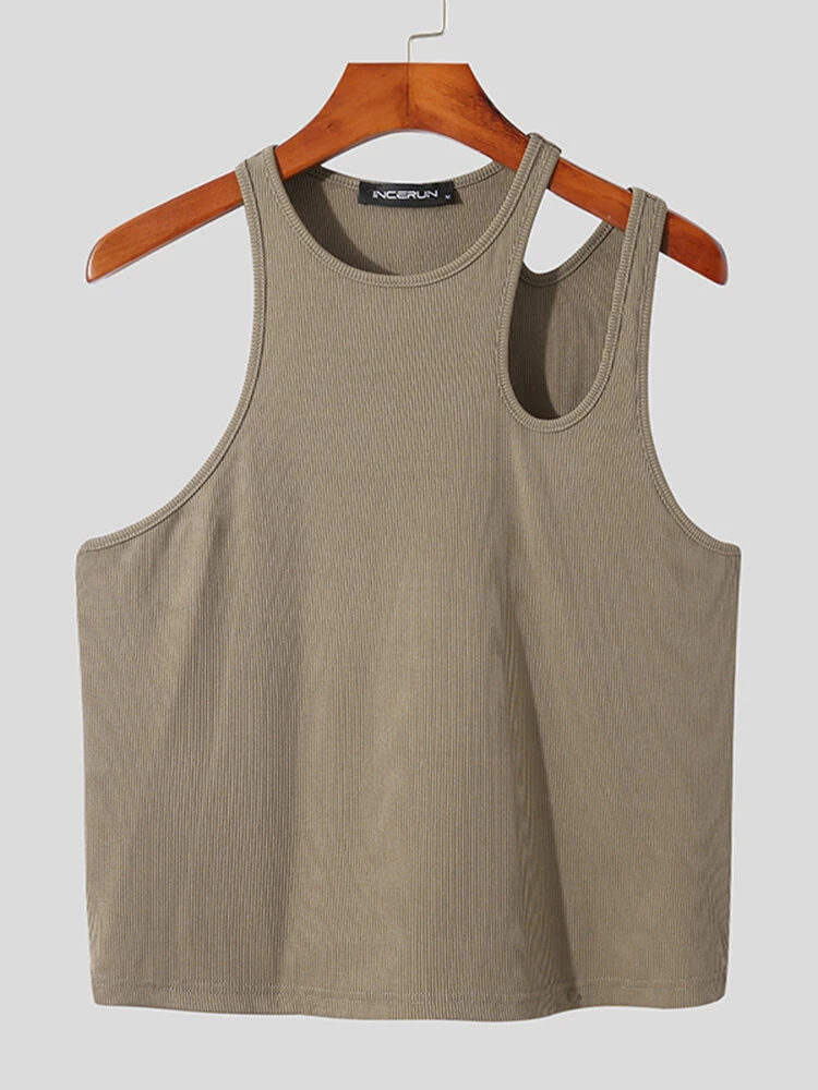 Mens Sexy Cutout Shoulder Sleeveless Vest 11 Mens Sexy Cutout Shoulder Sleeveless Vest - Image 9