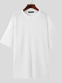 Mens Striped Stand Collar Short Sleeve T-Shirt 17 Mens Striped Stand Collar Short Sleeve T-Shirt -Incerun Shop d9b6adf3 8700 47a0 9c6a f4d8adbbeba0