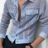 Mens Sexy See Through Glitter Mesh Jacket 1 Mens Sexy See Through Glitter Mesh Jacket -Incerun Shop da712bac 1609 4a00 93f9 356b0d5a3d9a