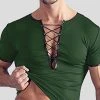 Mens Deep V Bandage Criss Cross T-Shirt 1 Mens Deep V Bandage Criss Cross T-Shirt -Incerun Shop db1d86ea 060a 4bb9 858e 1ac355aacb8c