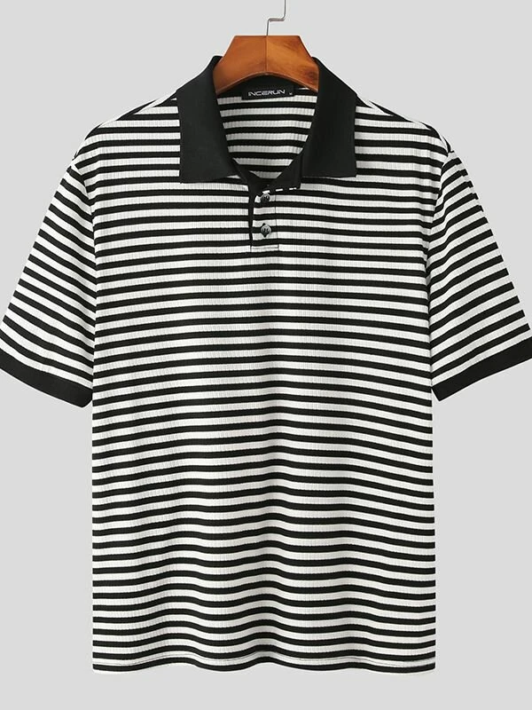 Mens Japan Striped Pattern Knit Shirt 8 Mens Japan Striped Pattern Knit Shirt - Image 6