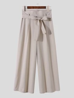 Men Loose High-waisted Straight-leg Pants -Incerun Shop dd72b913 4b32 4144 b941 7c8f14e21964