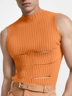 Men Sexy Cutout Pit Strip Sleeveless Slim Vest -Incerun Shop ddb4b114 bde7 4b2b ad7d 7d7fde916f60