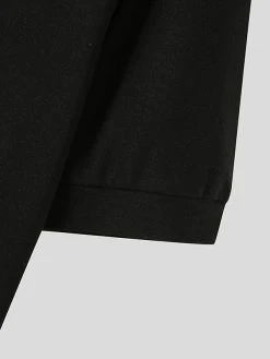 Mens Solid Short Sleeve Half-collar T-shirt -Incerun Shop de5e27be 995a 4fff 9123 5dd3f07539ad