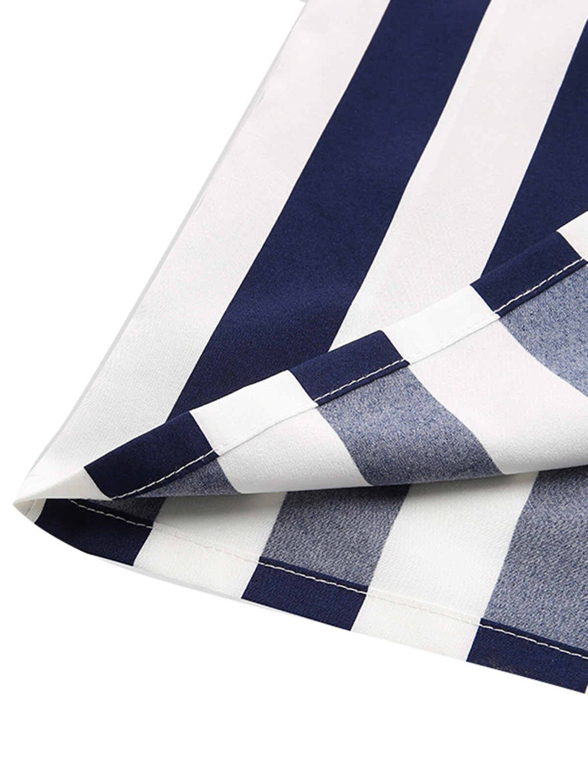 Men's Stand Collar V-neck Striped Shirts 6 Men's Stand Collar V-neck Striped Shirts - Image 4