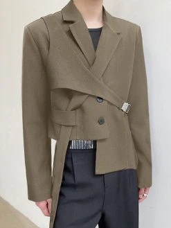 Mens Irregular Design Casual Short Blazer 11 Mens Irregular Design Casual Short Blazer -Incerun Shop dfb31ea6 e446 40e6 93b6 4578fa50d0bc